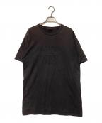 stussyステューシー）の古着「ロゴ刺繍Tシャツ」｜ブラック