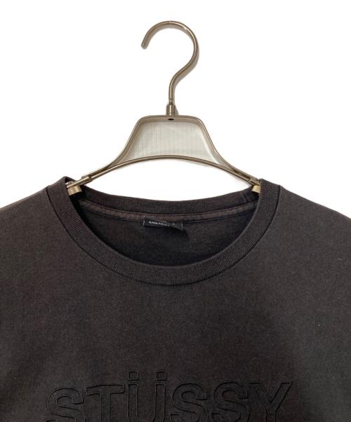 stussy（ステューシー）stussy (ステューシー) ロゴ刺繍Tシャツ ブラック サイズ:Ｍの古着・服飾アイテム