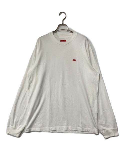 SUPREME（シュプリーム）SUPREME (シュプリーム) スモール ボックス ロゴ刺繍 ロングスリーブカットソー ホワイト サイズ:Ｍの古着・服飾アイテム
