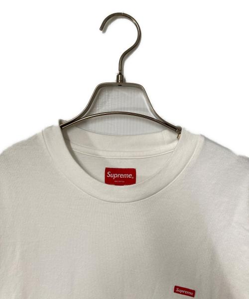 SUPREME（シュプリーム）SUPREME (シュプリーム) スモール ボックス ロゴ刺繍 ロングスリーブカットソー ホワイト サイズ:Ｍの古着・服飾アイテム