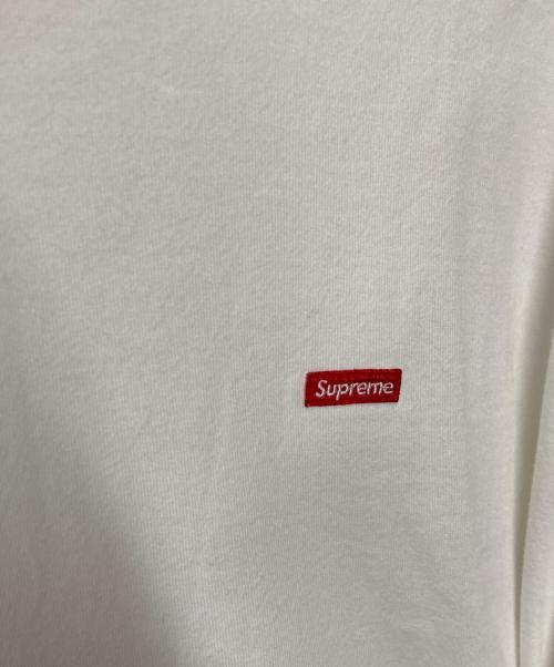 SUPREME（シュプリーム）SUPREME (シュプリーム) スモール ボックス ロゴ刺繍 ロングスリーブカットソー ホワイト サイズ:Ｍの古着・服飾アイテム