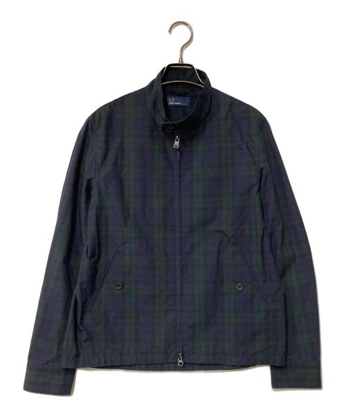 FRED PERRY（フレッドペリー）FRED PERRY (フレッドペリー) チェックジャケット ネイビー×グリーン サイズ:Sの古着・服飾アイテム