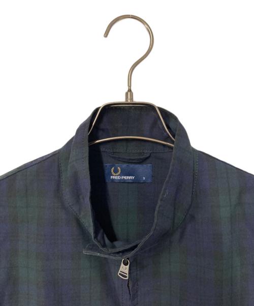 FRED PERRY（フレッドペリー）FRED PERRY (フレッドペリー) チェックジャケット ネイビー×グリーン サイズ:Sの古着・服飾アイテム