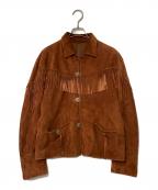 IROQUOISイロコイ）の古着「SHEEP SUEDE FRINGE JACKET」｜ブラウン