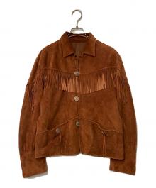 IROQUOIS（イロコイ）の古着「SHEEP SUEDE FRINGE JACKET」｜ブラウン