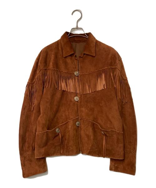 IROQUOIS（イロコイ）IROQUOIS (イロコイ) SHEEP SUEDE FRINGE JACKET ブラウン サイズ:3の古着・服飾アイテム