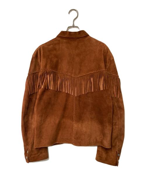IROQUOIS（イロコイ）IROQUOIS (イロコイ) SHEEP SUEDE FRINGE JACKET ブラウン サイズ:3の古着・服飾アイテム