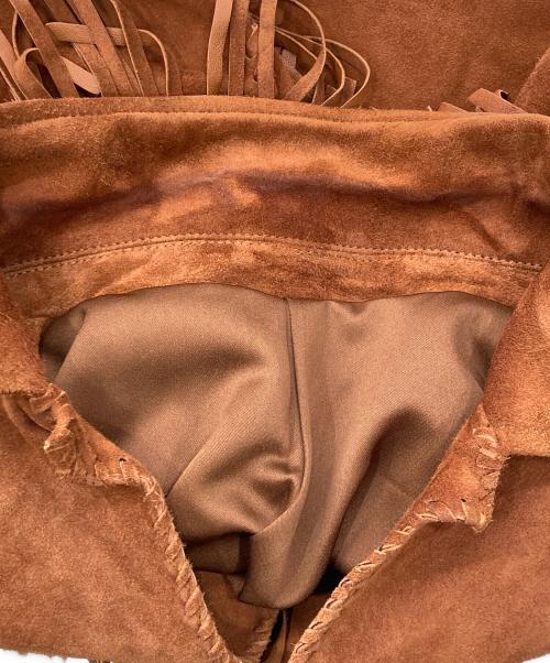 IROQUOIS（イロコイ）IROQUOIS (イロコイ) SHEEP SUEDE FRINGE JACKET ブラウン サイズ:3の古着・服飾アイテム