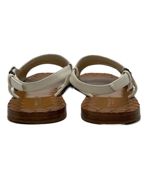 BOTTEGA VENETA（ボッテガベネタ）BOTTEGA VENETA (ボッテガベネタ) イントレチャートストラップサンダル ベージュ サイズ:35の古着・服飾アイテム
