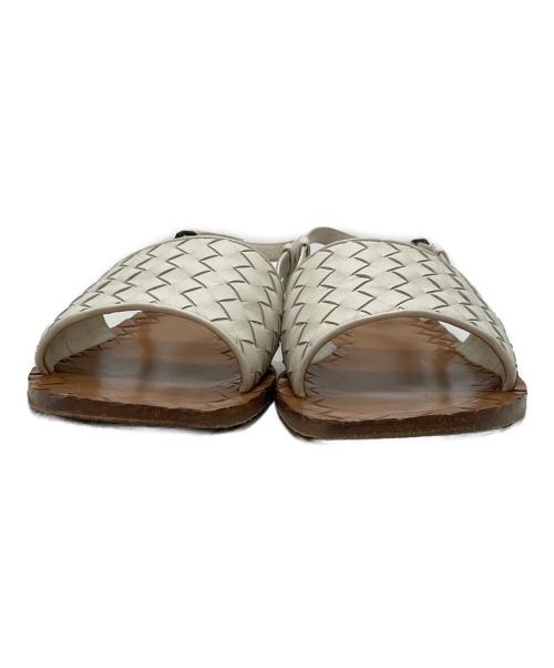 BOTTEGA VENETA（ボッテガベネタ）BOTTEGA VENETA (ボッテガベネタ) イントレチャートストラップサンダル ベージュ サイズ:35の古着・服飾アイテム