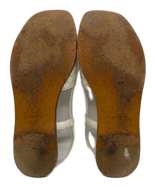 BOTTEGA VENETA（ボッテガベネタ）BOTTEGA VENETA (ボッテガベネタ) イントレチャートストラップサンダル ベージュ サイズ:35の古着・服飾アイテム