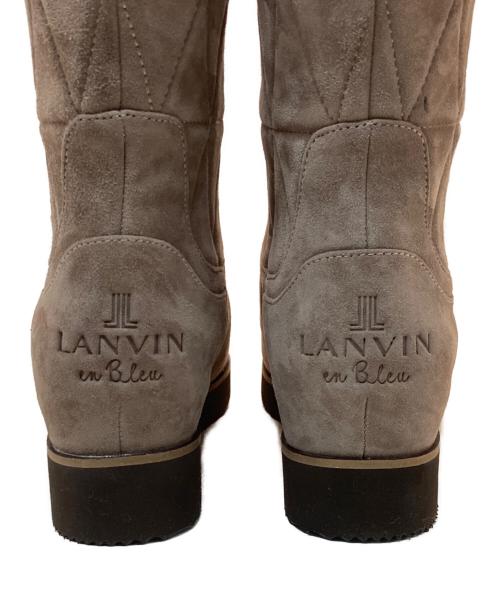 LANVIN en Bleu（ランバンオンブルー）LANVIN en Bleu (ランバンオンブルー) キルティングボアハーフブーツ ブラウン サイズ:23.5の古着・服飾アイテム