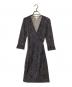 DIANE VON FURSTENBERG（ダイアンフォンファステンバーグ）の古着「総柄カシュクールワンピース」｜ネイビー