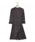 DIANE VON FURSTENBERG (ダイアンフォンファステンバーグ) 総柄カシュクールワンピース ネイビー：5000円