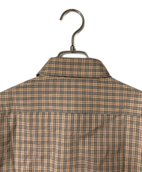 BURBERRY BLACK LABEL（バーバリーブラックレーベル）BURBERRY BLACK LABEL (バーバリーブラックレーベル) ホース刺繍チェックシャツ ブラウン サイズ:3の古着・服飾アイテム