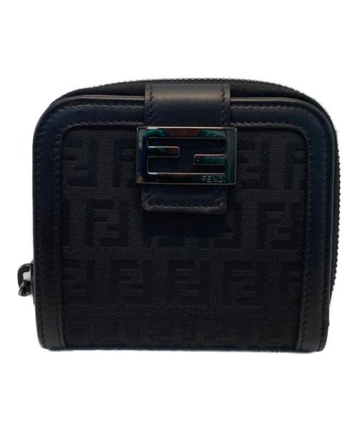 FENDI（フェンディ）FENDI (フェンディ) 2つ折り財布 ブラックの古着・服飾アイテム