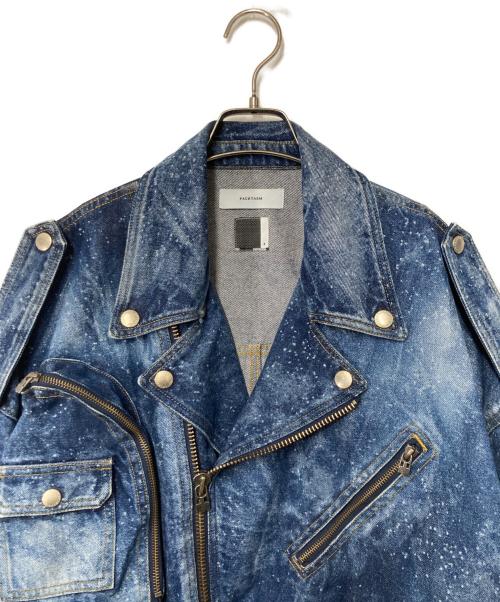 FACETASM（ファセッタズム）FACETASM (ファセッタズム) デニムライダースジャケット インディゴ サイズ:34の古着・服飾アイテム