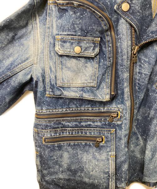 FACETASM（ファセッタズム）FACETASM (ファセッタズム) デニムライダースジャケット インディゴ サイズ:34の古着・服飾アイテム