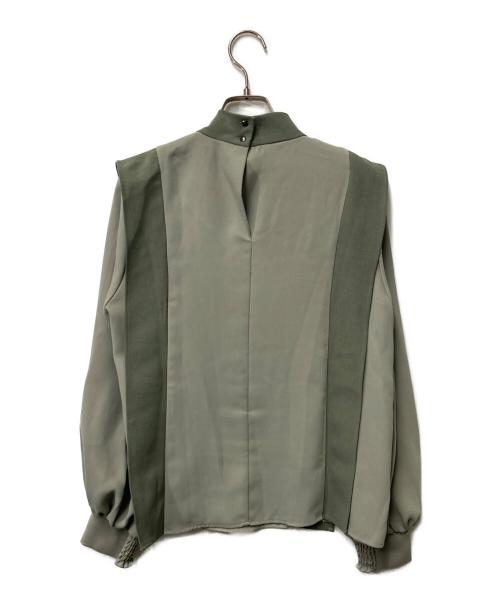 UNITED TOKYO（ユナイテッドトーキョー）UNITED TOKYO (ユナイテッドトーキョー) バンドカラーブラウス グリーンの古着・服飾アイテム