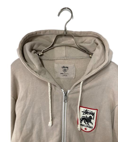 stussy（ステューシー）stussy (ステューシー) ジップパーカー ベージュ サイズ:Lの古着・服飾アイテム