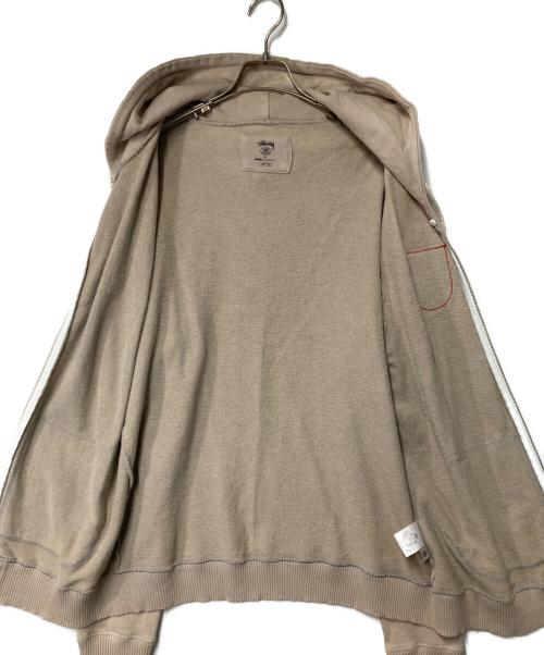 stussy（ステューシー）stussy (ステューシー) ジップパーカー ベージュ サイズ:Lの古着・服飾アイテム