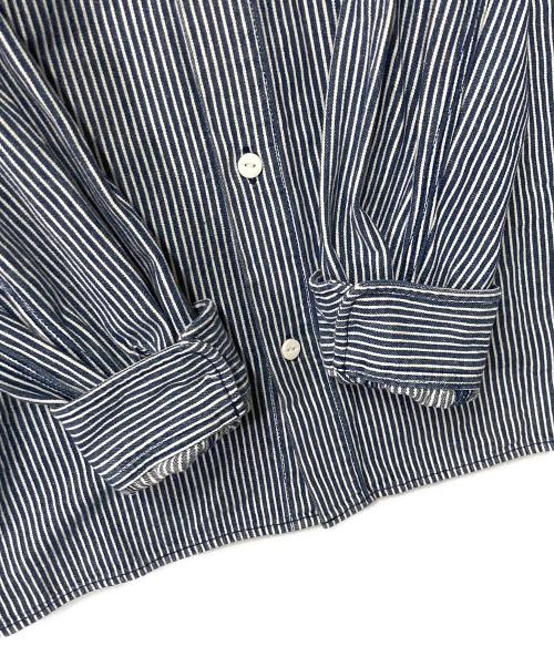 stussy（ステューシー）stussy (ステューシー) ワークシャツ ブルー×ホワイト サイズ:LARGEの古着・服飾アイテム