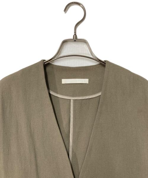 evam eva（エヴァムエヴァ）evam eva (エヴァムエヴァ) ノーカラージャケット ベージュ サイズ:Ｍの古着・服飾アイテム