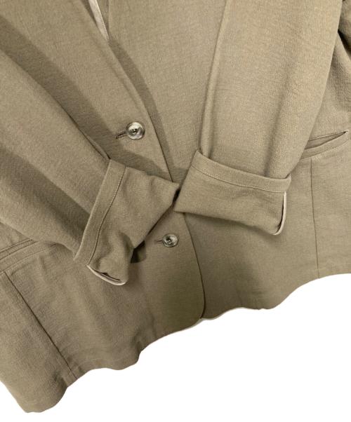 evam eva（エヴァムエヴァ）evam eva (エヴァムエヴァ) ノーカラージャケット ベージュ サイズ:Ｍの古着・服飾アイテム