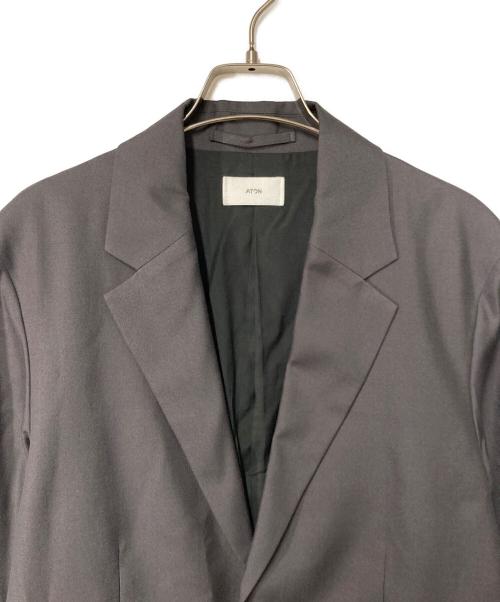 ATON（エイトン）ATON (エイトン) nidom silk/テーラードジャケット グレー サイズ:4の古着・服飾アイテム