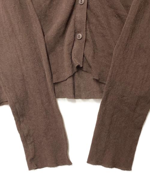Spick and Span（スピック＆スパン）Spick and Span (スピック＆スパン) 18Gシアーリブカーディガン ブラウン サイズ:Freeの古着・服飾アイテム
