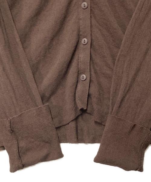 Spick and Span（スピック＆スパン）Spick and Span (スピック＆スパン) 18Gシアーリブカーディガン ブラウン サイズ:Freeの古着・服飾アイテム
