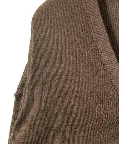 Spick and Span（スピック＆スパン）Spick and Span (スピック＆スパン) 18Gシアーリブカーディガン ブラウン サイズ:Freeの古着・服飾アイテム
