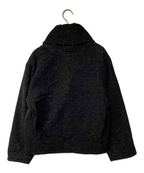 Vlas Blomme（ヴラスブラム）Vlas Blomme (ヴラスブラム) Wool Linen Soft Tweed ショールカラージャケット ブラック サイズ:Freeの古着・服飾アイテム