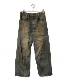 NVRFRGT（ネヴァーフォーゲット）の古着「3D Twisted Wide Leg Jeans」｜インディゴ