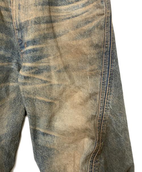 NVRFRGT（ネヴァーフォーゲット）NVRFRGT (ネヴァーフォーゲット) 3D Twisted Wide Leg Jeans インディゴ サイズ:2の古着・服飾アイテム