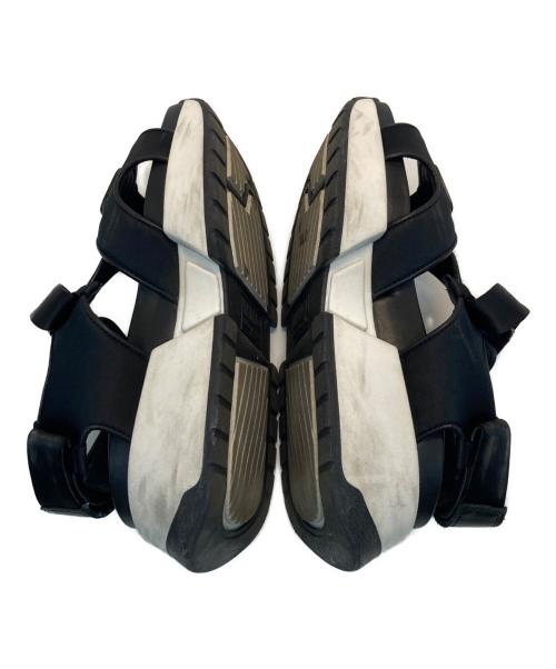 MM6 Maison Margiela（エムエムシックスメゾンマルジェラ）MM6 Maison Margiela (エムエムシックスメゾンマルジェラ) クロスストラッププラットフォームサンダル ブラック サイズ:36の古着・服飾アイテム