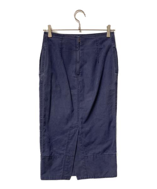 MADISON BLUE（マディソンブルー）MADISON BLUE (マディソンブルー) バックサテンタイトロングスカート ネイビー サイズ:2の古着・服飾アイテム