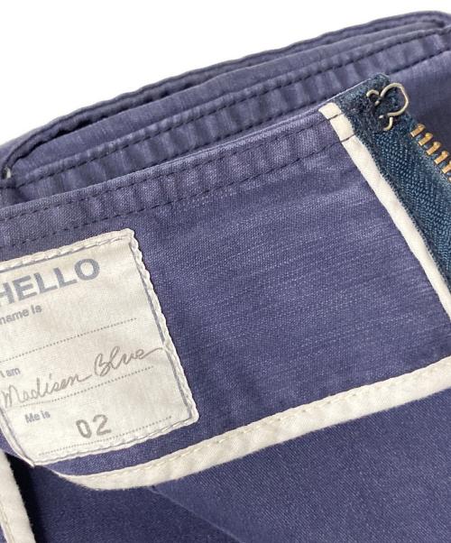 MADISON BLUE（マディソンブルー）MADISON BLUE (マディソンブルー) バックサテンタイトロングスカート ネイビー サイズ:2の古着・服飾アイテム