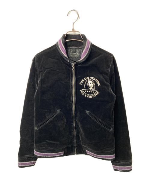 Hysteric Glamour（ヒステリックグラマー）Hysteric Glamour (ヒステリックグラマー) ベロアスタジャン ブラック サイズ:Freeの古着・服飾アイテム