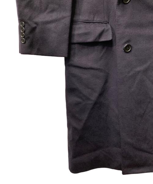 Aquascutum（アクアスキュータム）Aquascutum (アクアスキュータム) カシミヤダブルチェスターコート ネイビー サイズ:実寸参照の古着・服飾アイテム