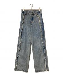 Eaphi（エフィ）の古着「RUFFLE DETAIL DENIM PANTS」｜インディゴ
