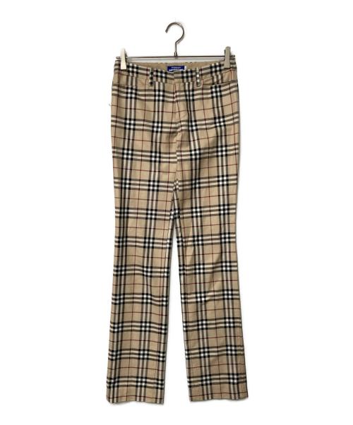 BURBERRY BLUE LABEL（バーバリー ブルー レーベル）BURBERRY BLUE LABEL (バーバリー ブルー レーベル) バーバリーチェックパンツ ベージュ サイズ:38の古着・服飾アイテム