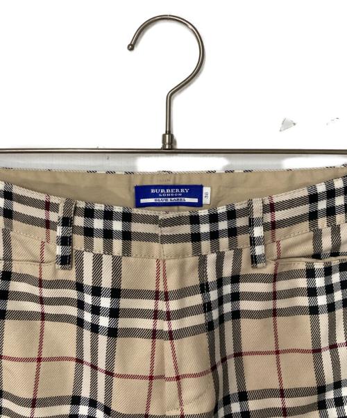 BURBERRY BLUE LABEL（バーバリー ブルー レーベル）BURBERRY BLUE LABEL (バーバリー ブルー レーベル) バーバリーチェックパンツ ベージュ サイズ:38の古着・服飾アイテム
