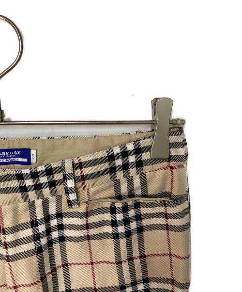 BURBERRY BLUE LABEL（バーバリー ブルー レーベル）BURBERRY BLUE LABEL (バーバリー ブルー レーベル) バーバリーチェックパンツ ベージュ サイズ:38の古着・服飾アイテム