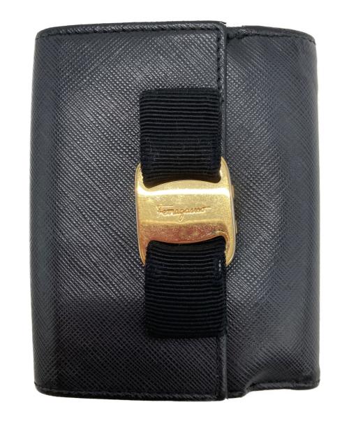 Salvatore Ferragamo（サルヴァトーレ フェラガモ）Salvatore Ferragamo (サルヴァトーレ フェラガモ) 2つ折り財布 ブラックの古着・服飾アイテム