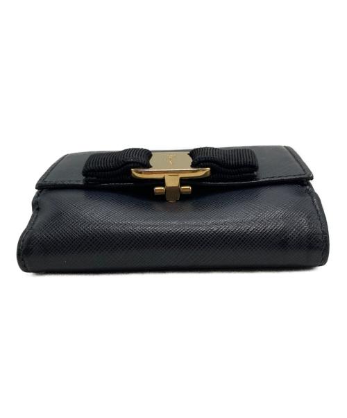 Salvatore Ferragamo（サルヴァトーレ フェラガモ）Salvatore Ferragamo (サルヴァトーレ フェラガモ) 2つ折り財布 ブラックの古着・服飾アイテム