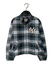 POLO RALPH LAUREN（ポロ・ラルフローレン）の古着「ヤンキース オックスフォード ジャケット」｜グリーン×ネイビー