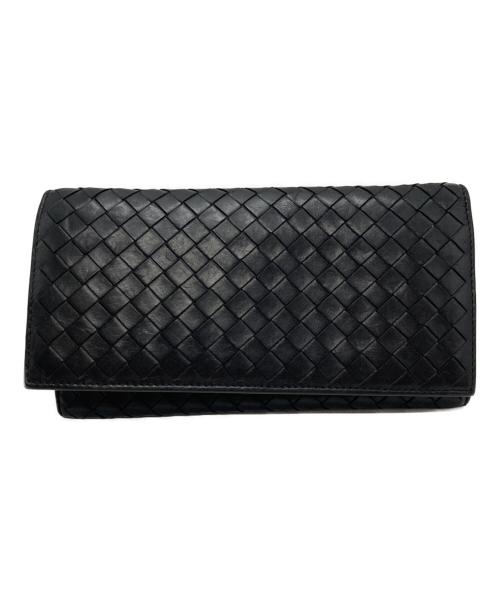 BOTTEGA VENETA（ボッテガベネタ）BOTTEGA VENETA (ボッテガベネタ) イントレチャート長財布 ブラック サイズ:-の古着・服飾アイテム