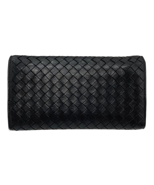 BOTTEGA VENETA（ボッテガベネタ）BOTTEGA VENETA (ボッテガベネタ) イントレチャート長財布 ブラック サイズ:-の古着・服飾アイテム