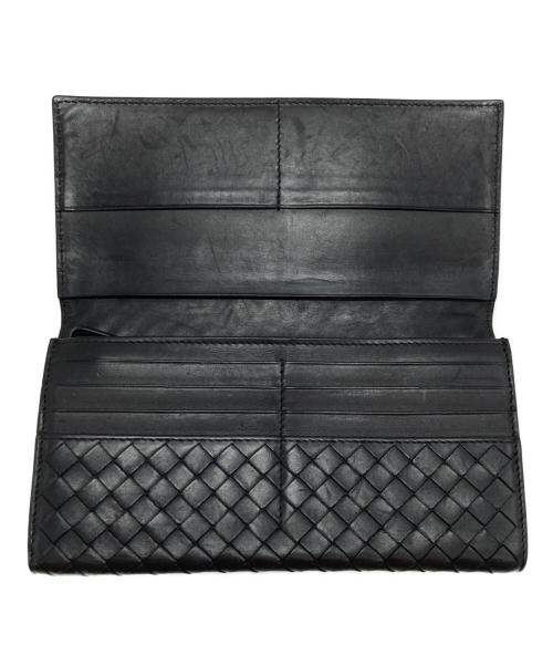 BOTTEGA VENETA（ボッテガベネタ）BOTTEGA VENETA (ボッテガベネタ) イントレチャート長財布 ブラック サイズ:-の古着・服飾アイテム